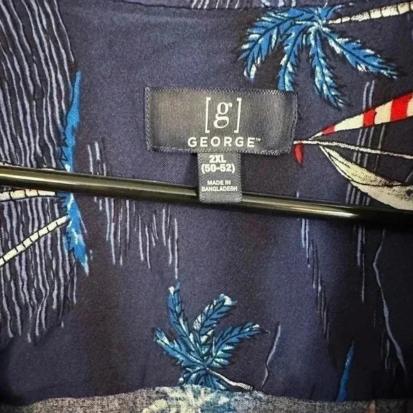 Men’s George button up Hawaiian shirt size 2XL - Picture 5 of 9